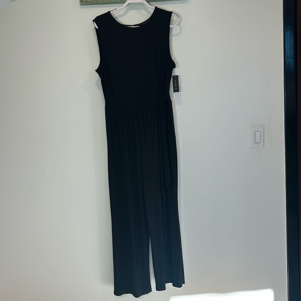 Brand New Tiana B. Stretch jersey knit black jumpsuit suit women’s size XL